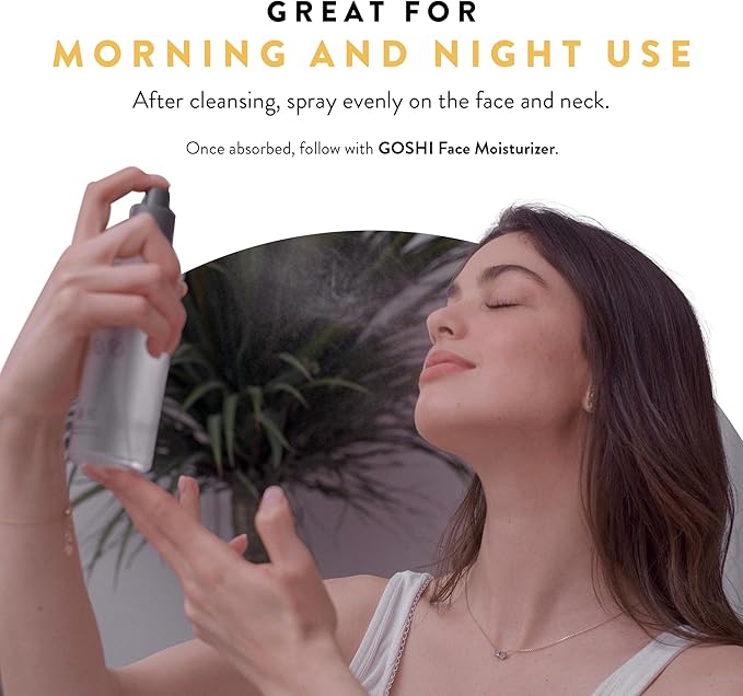 GOSHI Super Vitamin Elixir Toner for All Skin Types 5 fl. oz - Nourishing Face Toner Spray Infused with Vitamin E, Cold-Pressed Sesame Oil, Wild Thyme and More Plant Extracts - Made in Japan