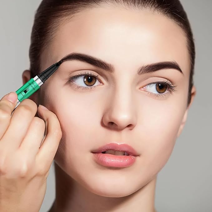 Microblading Eyebrow Pen，Waterproof Brow Pen Micro 4 Point,Eyebrow Makeup Pencil for Women to Effortlessly Create Hair Like Natural Brows，Long Lasting & Smudge-proof