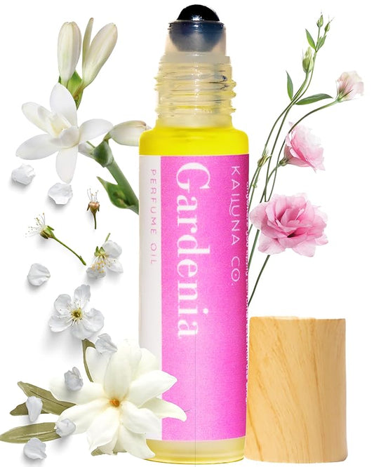 Gardenia Delicious Pure Essential and Fragrance Oil Perfume Roll On with Organic Jojoba Oil, Alcohol Free, Small-Batch, Made in California, 0.34 Fl Oz