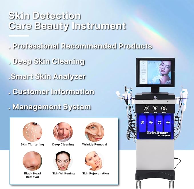 Hydrogen Oxygen Facial Beauty Skin Machine Improvement in The Appearance of Cellulite Device