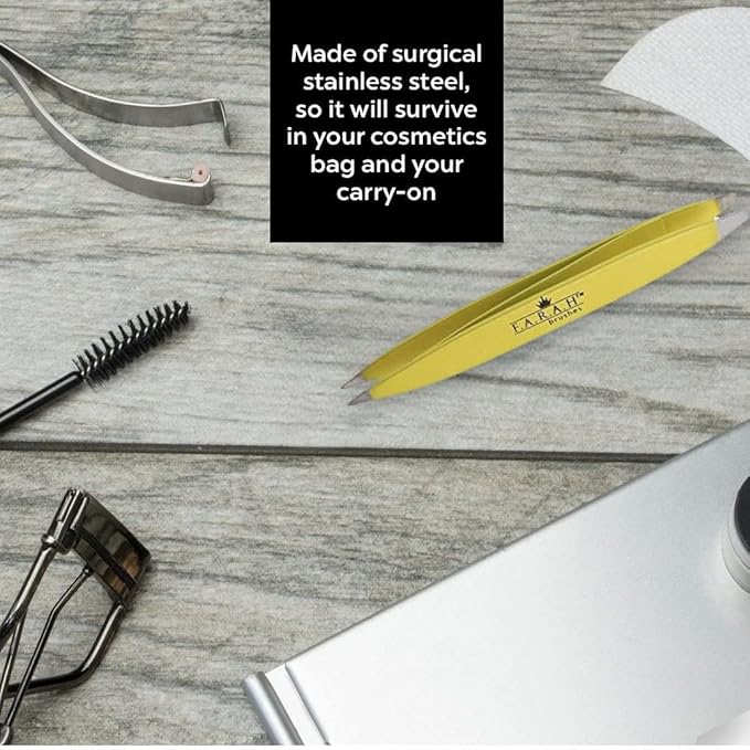 F.A.R.A.H Professional Z-Tweeze Dual Ended Tweezer - Go Bananas Stainless Steel Tweezers