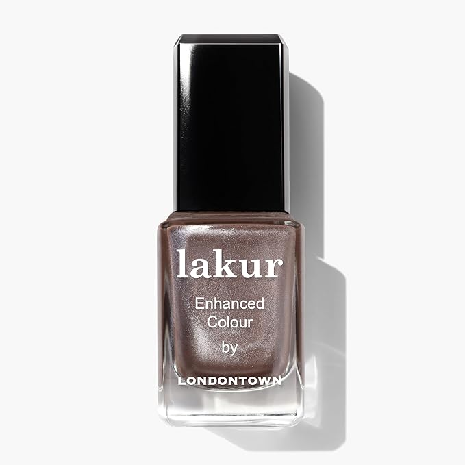 LONDONTOWN lakur Nail Polish - Chip-Resistant, Non-Toxic, Conditions & Hydrates Nails | Shimmery Bronze Pearl, Nightcap, .40 fl oz