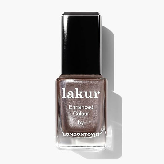LONDONTOWN lakur Nail Polish - Chip-Resistant, Non-Toxic, Conditions & Hydrates Nails | Shimmery Bronze Pearl, Nightcap, .40 fl oz