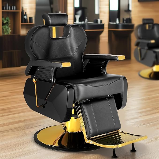 Barber Chair Salon Chairs for Hair Stylist Heavy Duty Hydraulic Reclining for Salon Barbershop Hair Stylist Home