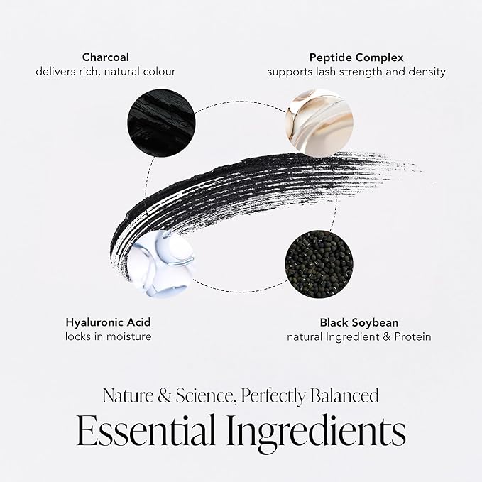 Intensive Eyelash Serum for Thicker, Longer Eyelashes, Korean Black Tinting Eyelash Boost Serum (0.3 Fl Oz / 9ml)