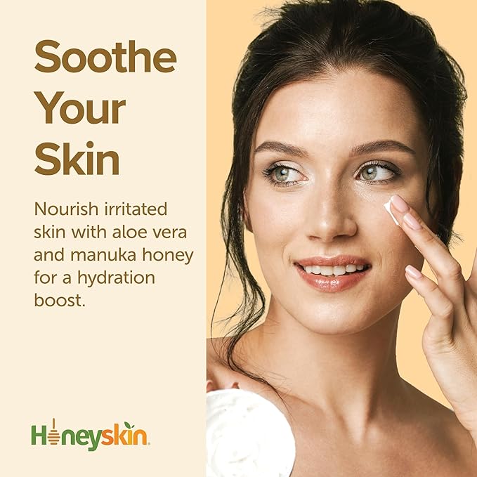 Hydrating Face Moisturizer & Body Cream with Manuka Honey Cream - Organic Face Moisturizer with Honey for Extremely Dry Skin - for Dry & Itchy Skin, Rosacea & Eczema Prone Skin 2oz