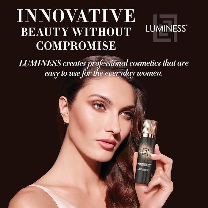 LUMINESS Airbrush Body Coverage - Tattoo Cover Up Makeup - Full Coverage Foundation for Face & Body - Water-Resistant, Long-Wear, Natural Radiant Finish, Light Tan