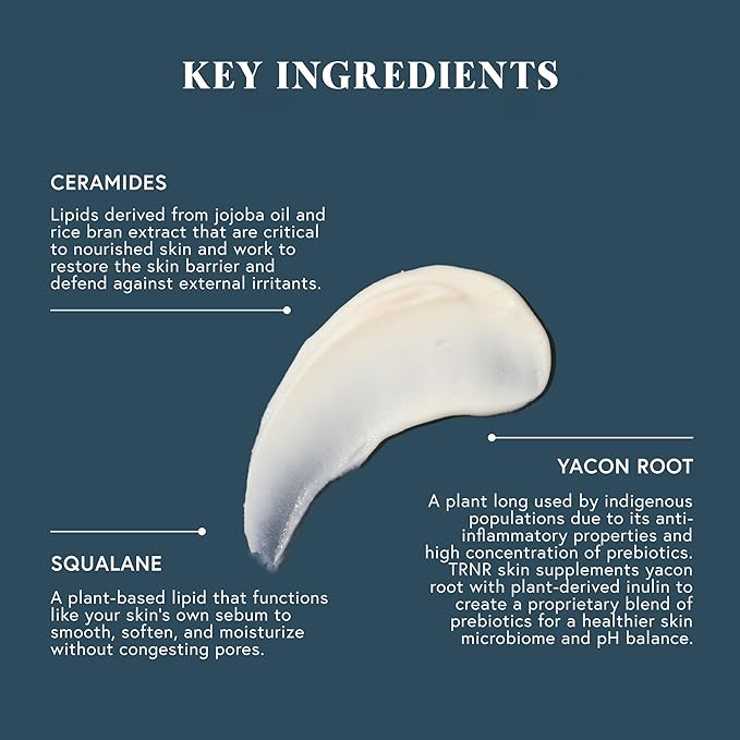 Prebiotic Lipid Nourishing Facial Moisturizer (50ml/1.7oz) | Hydrating Face Cream| Natural, Plant-Based & Science-First Skincare Routine for Men & Women