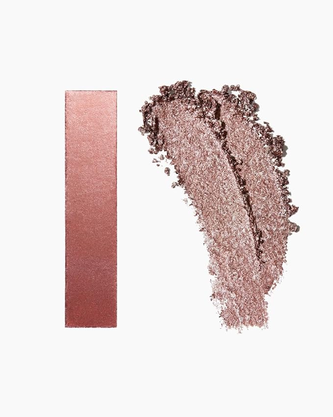 MAKE Beauty Multi-Chromatic Eye Shadow. Metal Reflecting Luminous Foil Finish Creamy, Buildable, Dimensional Long-wear, Crease-proof Powder Eyeshadow, Multichrome Shade - Gleam, Rose Gold