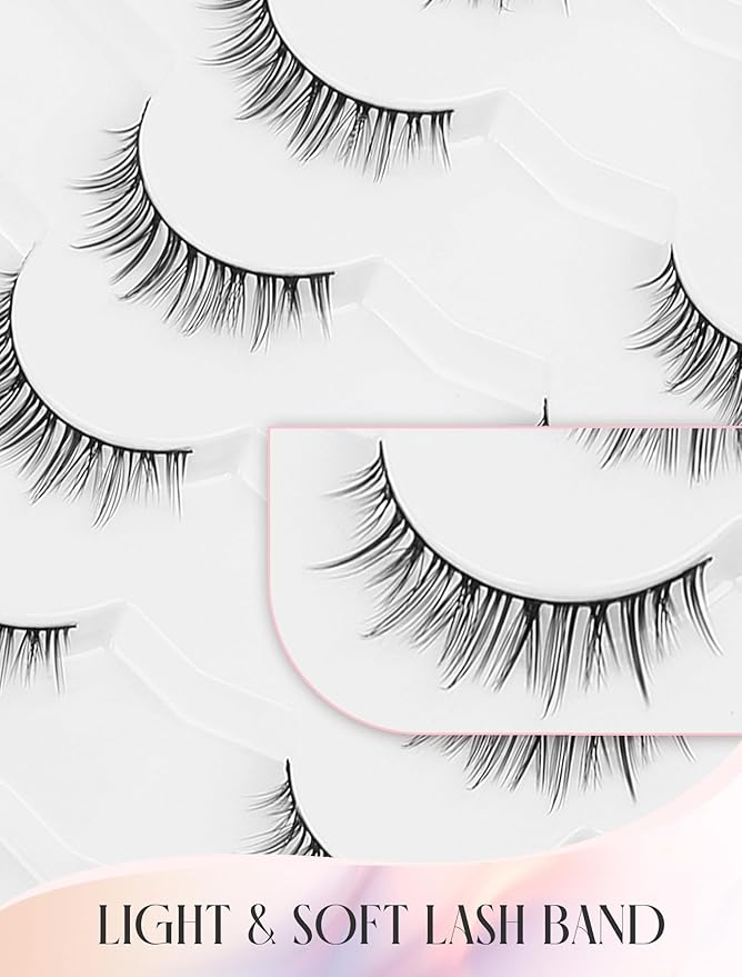 Natural Lashes Natural Eyelashes Short Eyelashes Natural Look False Eyelashes Wispy Eye Lashes Small Lashes Fake Lashes K17