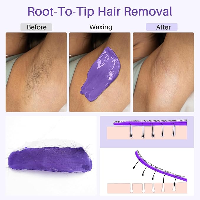 BLITZWAX Brazilian and Bikini Wax Pot for Women, Hard Waxing Warmer for Face, Legs and Body, At Home Hair Removal Machine, Beginner Friendly, Digital Fast Heating, 16oz Capacity