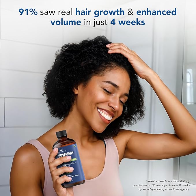 Botanic Hearth 100% Pure Rosemary Oil For Hair Growth | Infused with Biotin, Jojoba & Castor Oil | Hair Oil Repairs Dry Damaged Hair, Strengthening, Healthier - Hair Tonic, 2fl oz
