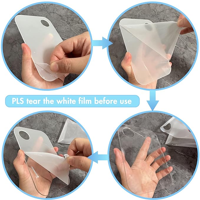 Stainless Steel Foundation Spatula with Makeup Mixing Palette, Foundation Makeup Tray Acrylic Makeup Palette Cosmetic Nail Art Color Mixing Tool Make Up Spatula, Pack of 4