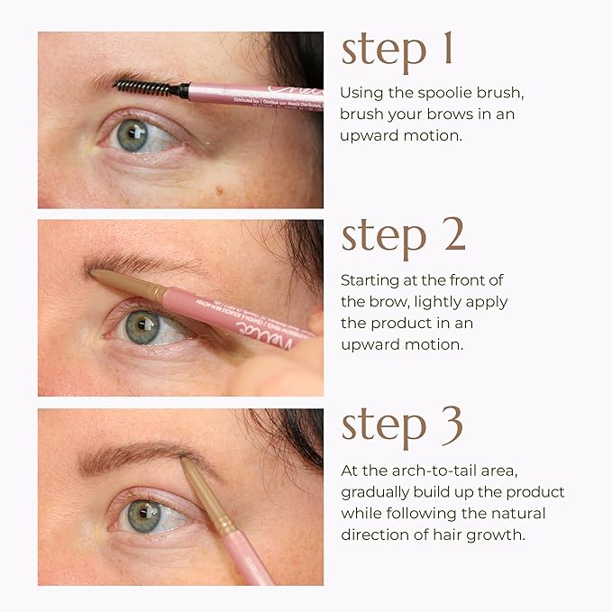 Chella Eyebrow Pencil – Easy-to-Use Brow Definer for Shaping, Filling & Blending – Long-Wear Ebony Eyebrow Pencils for Women with Precise Tip (Ebony)