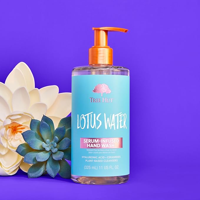 Tree Hut Lotus Water Serum Infused Hand Wash, Nourish & Hydrate Hands with Strengthening Skin Care, Long Lasting Scent, Cleanse & Lock in Moisture, 11 fl oz.