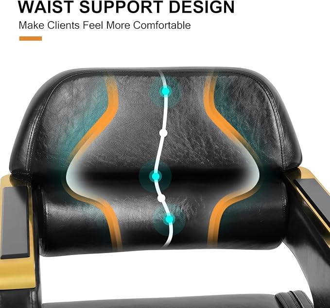 Artist hand Stylist Chairs for Salon Chair for Hair Stylist, Hydraulic Barber Chair 360 Degree Swivel Hair Chair Modern and Comfort, Spa Beauty Equipment Max Load Weight 330 Lbs Women Man Gold