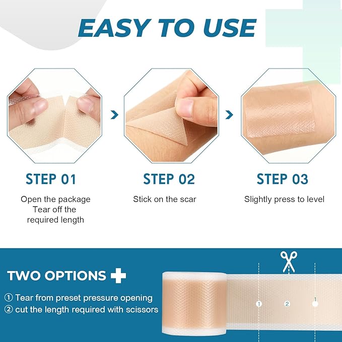 Silicone Scar Sheets, Silicone Scar Tape(1.6¡±x
