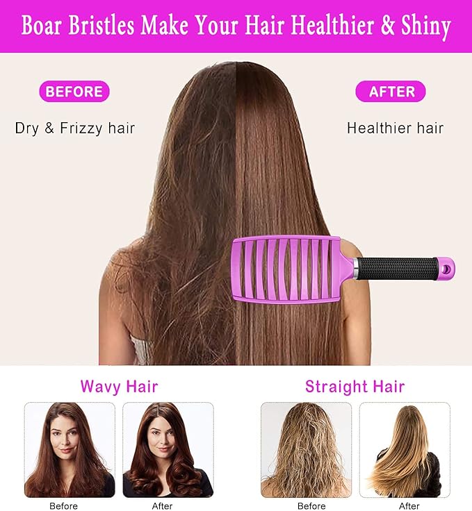 Detangling Brush Boar Bristle Hairbrush