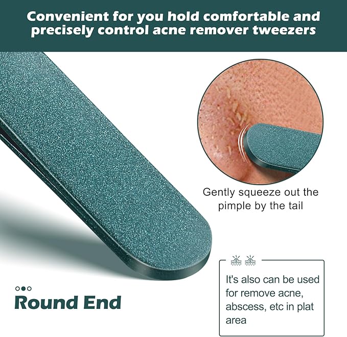 WSYUB Blackhead Tweezers,Upgrade Professional Facial Blackhead Remover Tweezers, Extraction Tools for Estheticians,Ingrown Hairs Tweezers