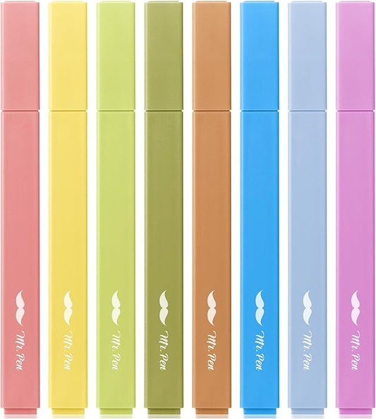 Mr. Pen- Aesthetic Highlighters, 8 Pack, Chisel Tip, Autumn Colors, Cute Highlighters Assorted Colors