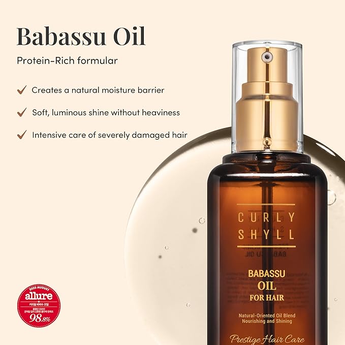 Babassu Oil for Hair | Lightweight Moisturizing Oil for Dry or Damaged Hair | Soft, Non-Sticky Finish | Paraben-Free | 100ml