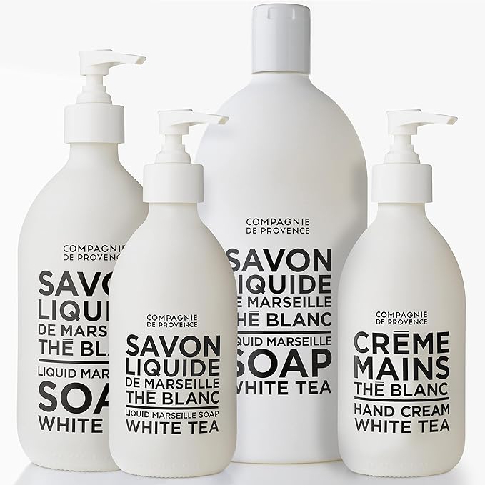 Compagnie de Provence Savon de Marseille Extra Pure Liquid Soap - White Tea - Bulk 67.6 Fl Oz Plastic Bottle Refill