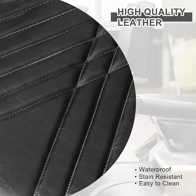 Winado Heavy Duty Vintage Recline Barber Chair Hydraulic with Headrest, Supports up to 700lbs & 360° Rotatable, Professional Salon Beauty Spa Shampoo Equipment (Rose Gold - Square Twill Backrest)