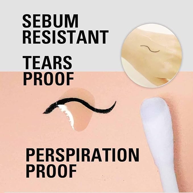 Heorine Make by Kissme Waterproof Smooth Liquid Eyeliner, Japanese Eye Makeup for Smudge-free, Super Keep 01 Jet Black