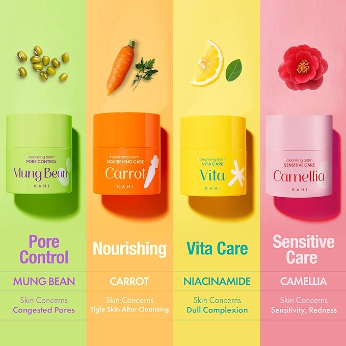 KAHI Cleansing Balm Vita Care Niacinamide - Makeup Remover Balm with Vitamin B, C & Yuzu Peel Scrub - Gentle Exfoliating Korean Skincare 1.69 oz