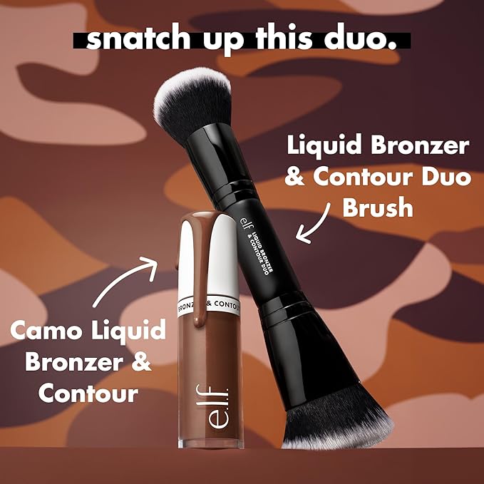 e.l.f. Camo Liquid Bronzer & Contour, Silky Highly Pigmented Formula, Creates a Long-Lasting Bronzed Glow & Natural Look, Vegan & Cruelty-Free, 10.5 Rich