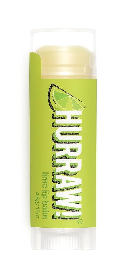 Hurraw! Lime Lip Balm: Organic, Certified Vegan, Cruelty and Gluten Free. Non-GMO, 100% Natural Ingredients. Bee, Shea, Soy and Palm Free. Made in USA