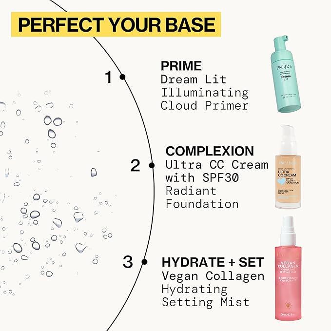 Pacifica Setting Spray Glow Baby Brightening Mist, Broad Spectrum SPF 45, UVA/UVB Protection, Blue Light Protection, Facial Mist, Suncare, Skin Care, Vegan, 1.7 fl oz (1 Count)