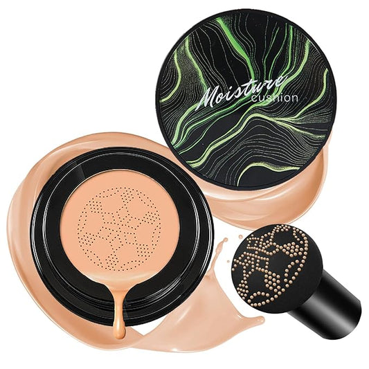 CAHIUYOA Mushroom Head Air Cushion CC Cream BB Cream Mushroom Head Foundation Full Coverage Foundation Makeup Long Lasting Moisturize Matte Concealer - 04 Nude