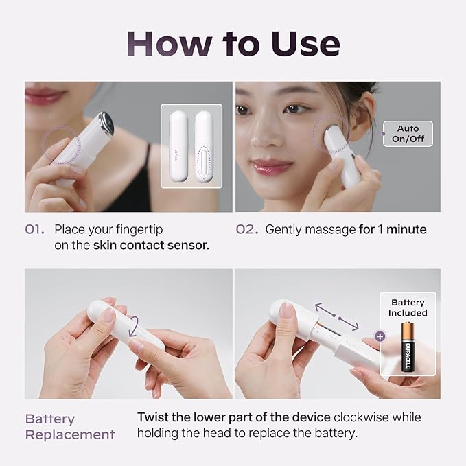 Superform Galvanic Booster Mystic White, 1min booster for ageless skin, anti-aging and firming pocket booster, glow on the go, Korean skincare, Gift, Stocking Stuffers for Women