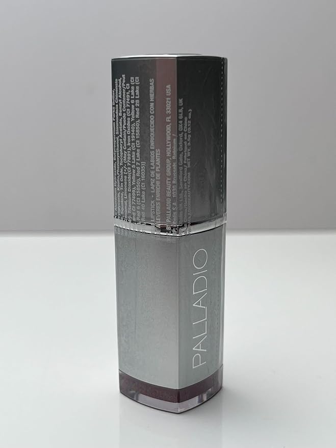 Palladio Herbal Lipstick, Rich Pigmented and Creamy, Infused with Aloe Vera, Chamomile & Ginseng, Prevents Lips from Drying, Combats Fine Lines, Long Lasting Lipstick, Wine Shine