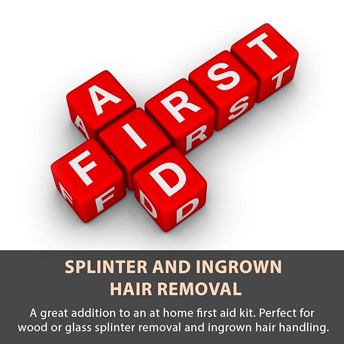 Ingrown Hair Tweezers | Pointed Tip | Red | Precision Stainless Steel | Extra Sharp and Perfectly Aligned for Ingrown Hair Treatment & Splinter Removal For Men and Women | By Tweezees