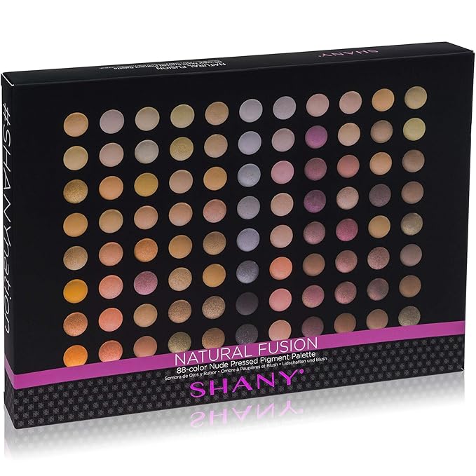 SHANY Natural Fusion Eyeshadow Makeup Palette - 88 Color Highly Pigmented Blendable Natural Color Matte Eye shadow Palette - Nude