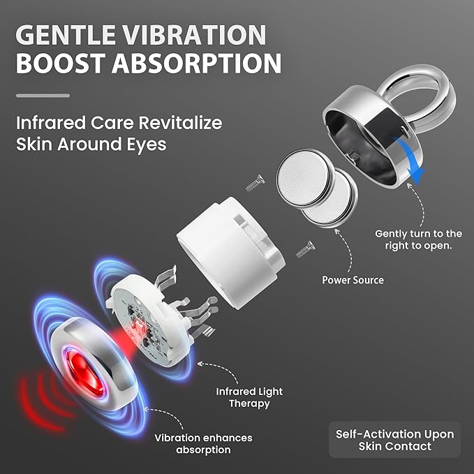 Pro Xylane Electric Massage Eye Cream with Red Light Applicator Therapy, Polypeptide Vibrating Firming or Anti Wrinkle