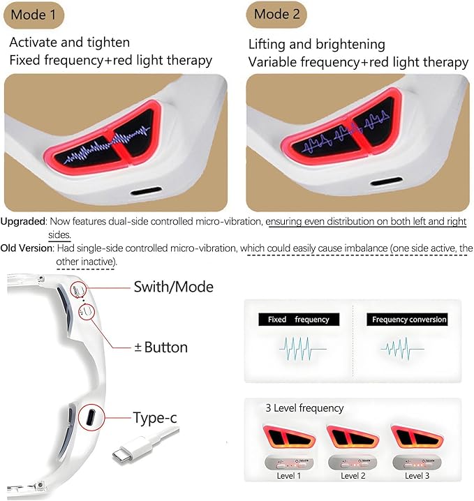 Under Eye Red Light Therapy Glasses Micro Vibration Eyelift Device Red Light Therapy for Relieve undereye Bags Fatigue Dark Circles Wrinkles Puffiness for Women and Men