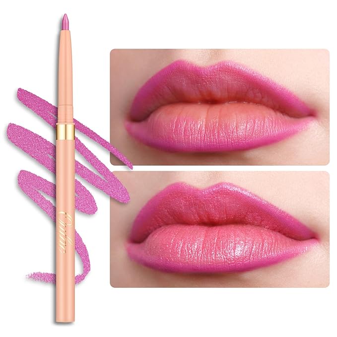 Oulac Waterproof Lipliner Pencil - Smooth and Creamy, Retractable Lip Makeup for Precision Application, Vegan & Cruelty-Free, LL09 Lilac Love Pink