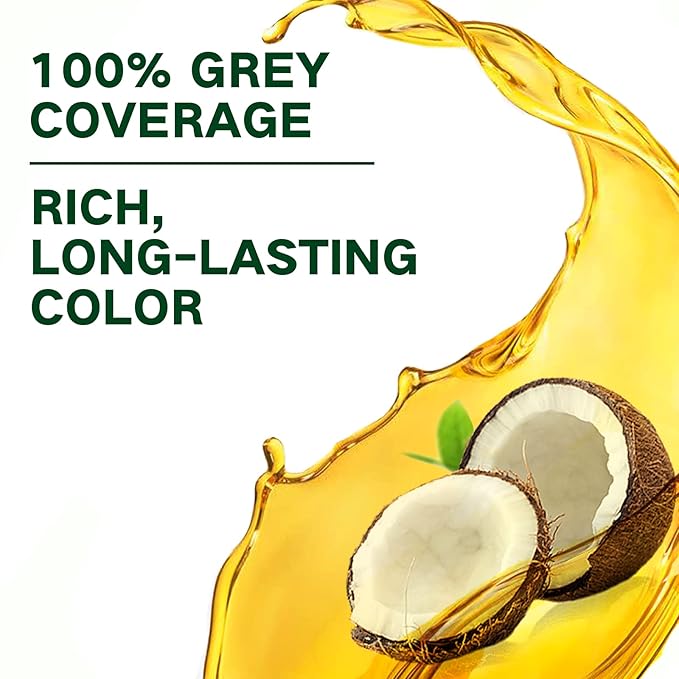 Dark Brown Hair Dye Shampoo, Hair Color Shampoo for Women Men, Covers Gray in Minutes, Coconut Dye Shampoo, Long Lasting Brown Hair Dye, Champu Para Canas, Easy to Apply 16.90 Fl Oz
