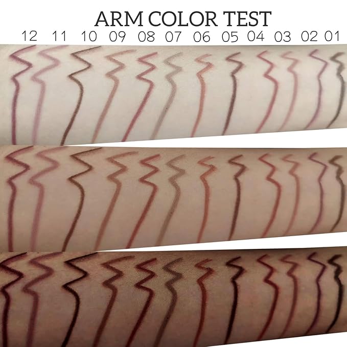 MAEPEOR Matte Lip Liner 12 PCS Nude Brown Series Highly Pigmented and Smoothly Velvet Lipliner Pencil Set Long Lasting and Waterproof Durable Lip Liners (12PCS-4)