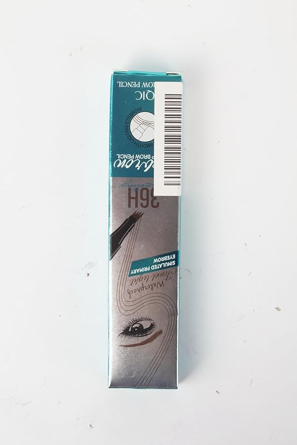 Eyebrow Pencil Microblade Eyebrow Pen - Waterproof Eyebrow Pen 4 Fork Tip Pencil Smudge Proof Long Lasting Brow Pens, Dark Brown