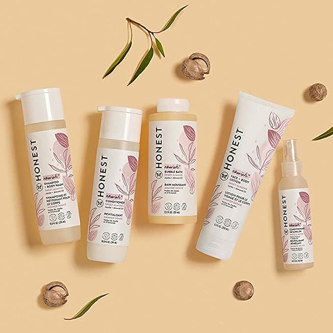 The Honest Company Conditioning Hair Detangler | Leave-in Conditioner + Fortifying Spray | Tear-free, Cruelty-Free, Hypoallergenic | Almond Nourishing, 4 fl oz