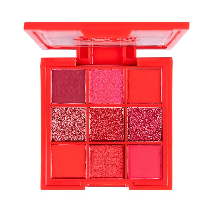 Kimchi Chic Jewel Collection Eyeshadow Palette - Highly Pigmented Matte & Glitter Shades, Blendable & Long Lasting, Cruelty Free, Ruby