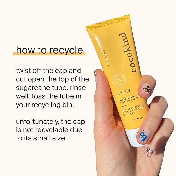 Cocokind Daily SPF, Mineral Face Sunscreen with Zinc Oxide, SPF 32, Reef Safe, Unscented, All Skin Types, Non-Toxic, Cruelty Free, 1.7 fl oz