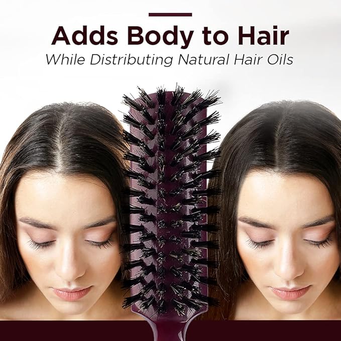 Fuller Brush Styling Professional Hairbrush - Everyday Grooming Tool - Combination Boar and Nylon Bristles for Gentle Brushing, Smoothing, and Detangling Hair