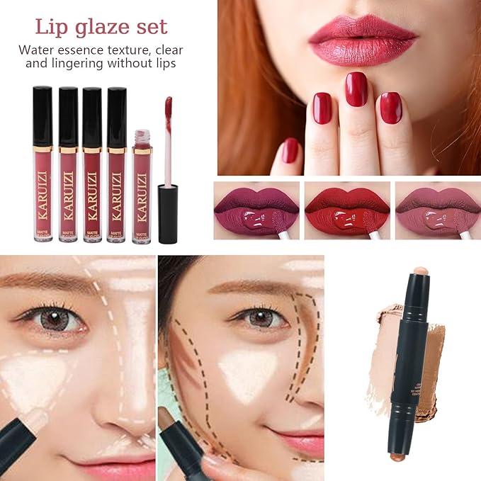 Makeup Sets Teens Makeup Kit for Women Full Kit Make up Kit Makeup Kits for Women Gift Eyeshadow Palette Concealer Palette Lipgloss Foundation Liquid Concealer Makeup Brushes Makeup Powder