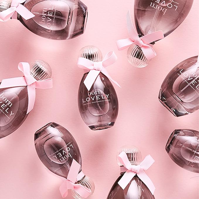 SJP Born Lovely Lush, Sweet, Elegant Amber Floral Eau De Parfum Spray Fragrance for Women - Mandarin, Peony, Honeysuckle, and Freesia - Intense, Long Lasting Scent - 1.7 oz