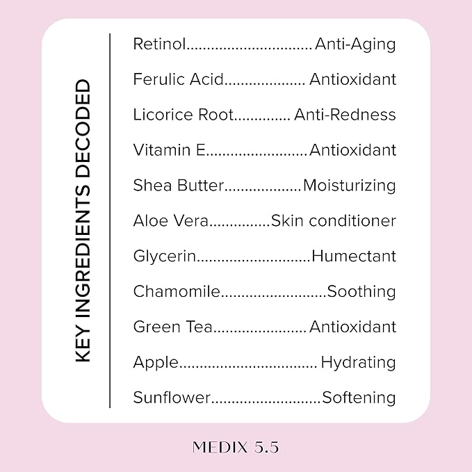 MEDIX Fragrance Free Firming Retinol Body Lotion + 3% Hyaluronic Acid Serum Booster 2pc Skin Care Set | Crepey Skin Care Treatment | Anti Aging Body Cream & Face Moisturizer For Crepe Skin & Dry Skin